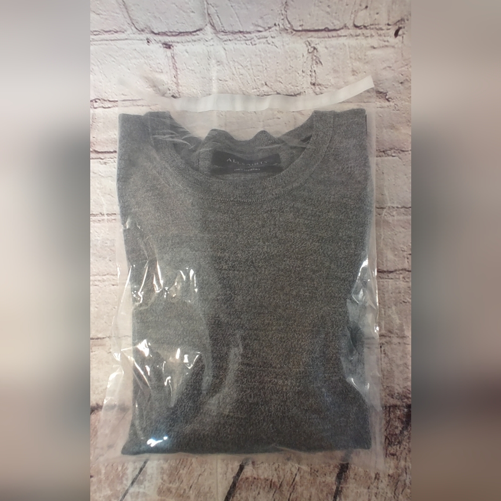 All Saints Mens Ivar Merino Wool Grey Sweater XL - Picture 12 of 15